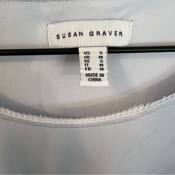NWOT Susan Graver Top/Clipped Peplum and Sleeves | Size S - Picture 4 of 8